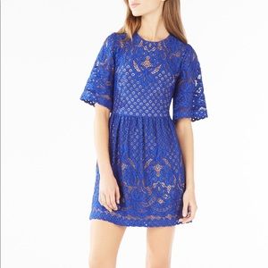 BCBG Blue Jillyan Floral Cocktail Dress Size 2